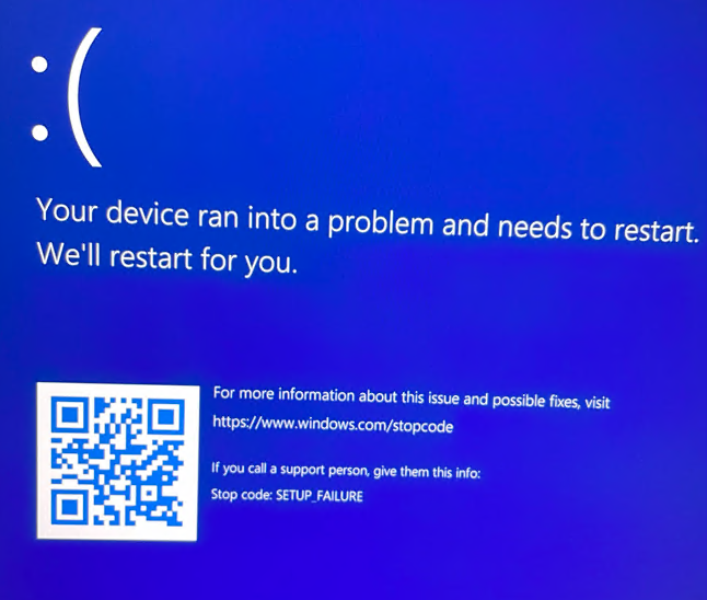 Forced 24H2 Upgrade Throws BSOD