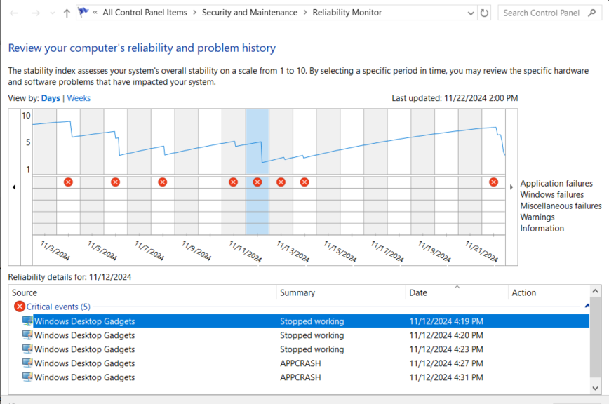 Troubleshooting 8Gadget Pack Crash